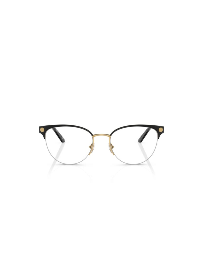 VERSACE Women's Cat Eye  Eyeglasses- VE 1297 - Lens Size-53Mm - Gold/Matte Black - Image 4