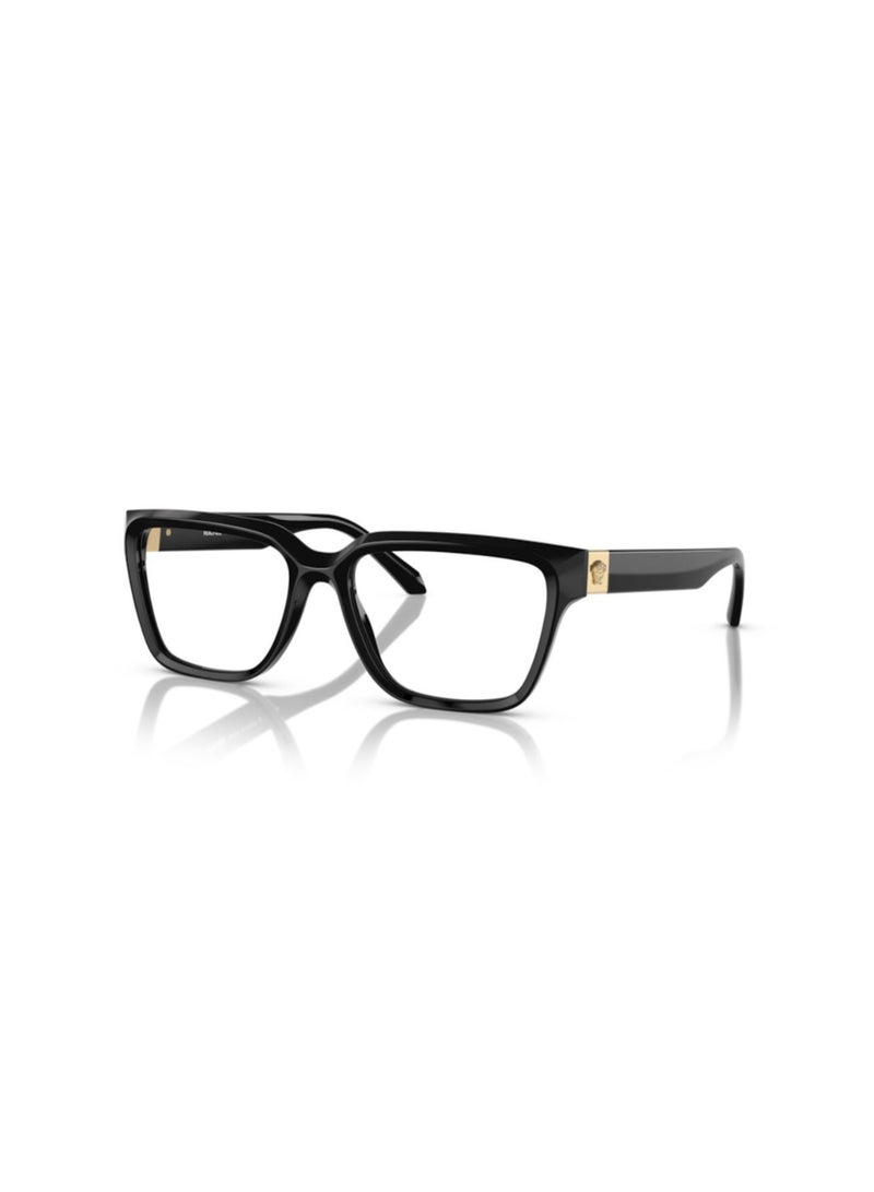 VERSACE Women's Rectangular  Eyeglasses- VE 3357 - Lens Size-53Mm - Black - Image 1