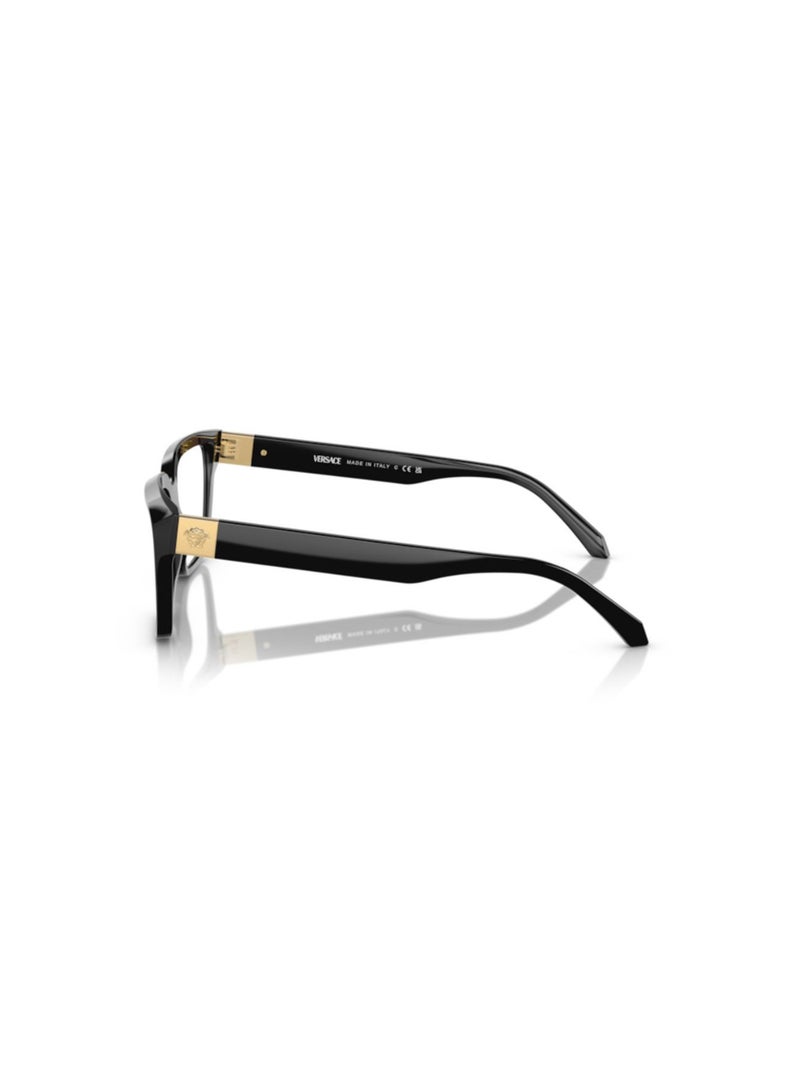 VERSACE Women's Rectangular  Eyeglasses- VE 3357 - Lens Size-53Mm - Black - Image 2