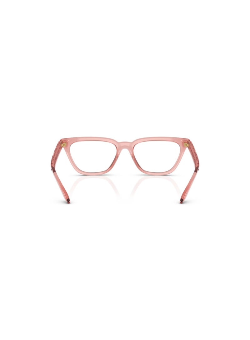 VERSACE Women's Cat Eye  Eyeglasses- VE 3352U - Lens Size-53Mm - PEAch - Image 3