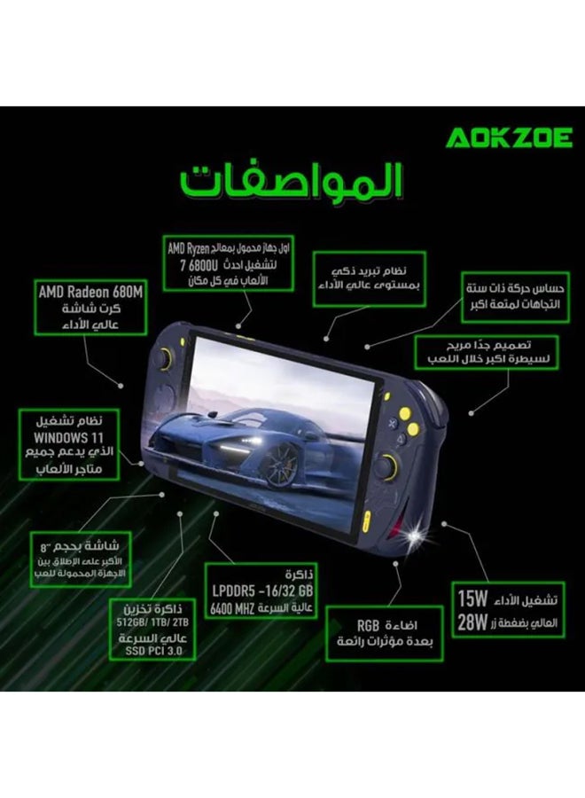 AOKZOE Renewed - AMD6800U 16GB + 512 GB Gaming Console - TRA - Image 2