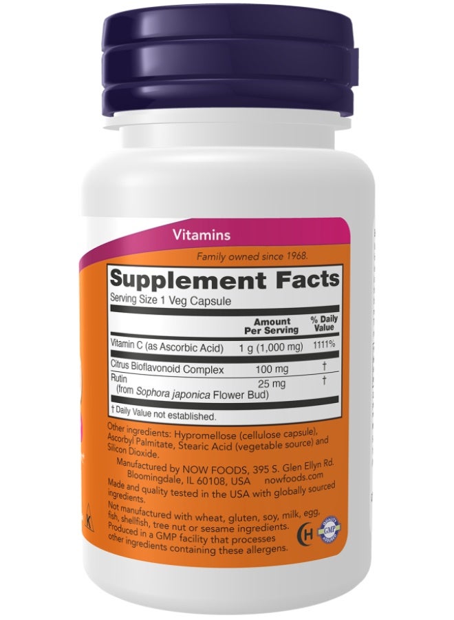 Now Foods 30 Capsules Vitamin C-1000 - Image 3