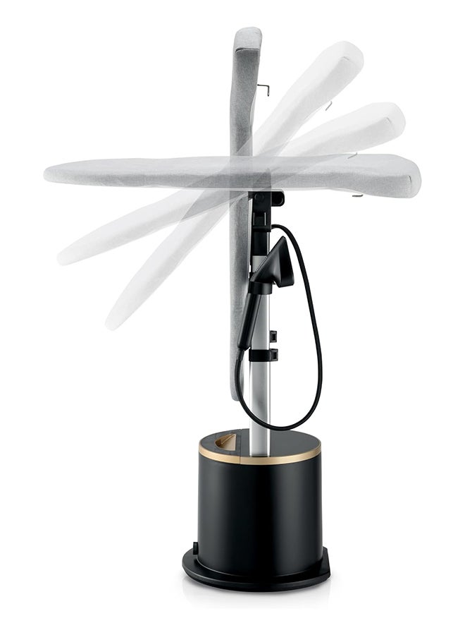 KENWOOD Garment Steamer 2200W, 2L Tank, 95g/min Steam, Long 3-Position Ironing Board, Digital Hand & Base Control, Automatic Shut-Off, GSP80, Black with Gold 2 L 2200 W OWGSP80.400BK black  - Image 1