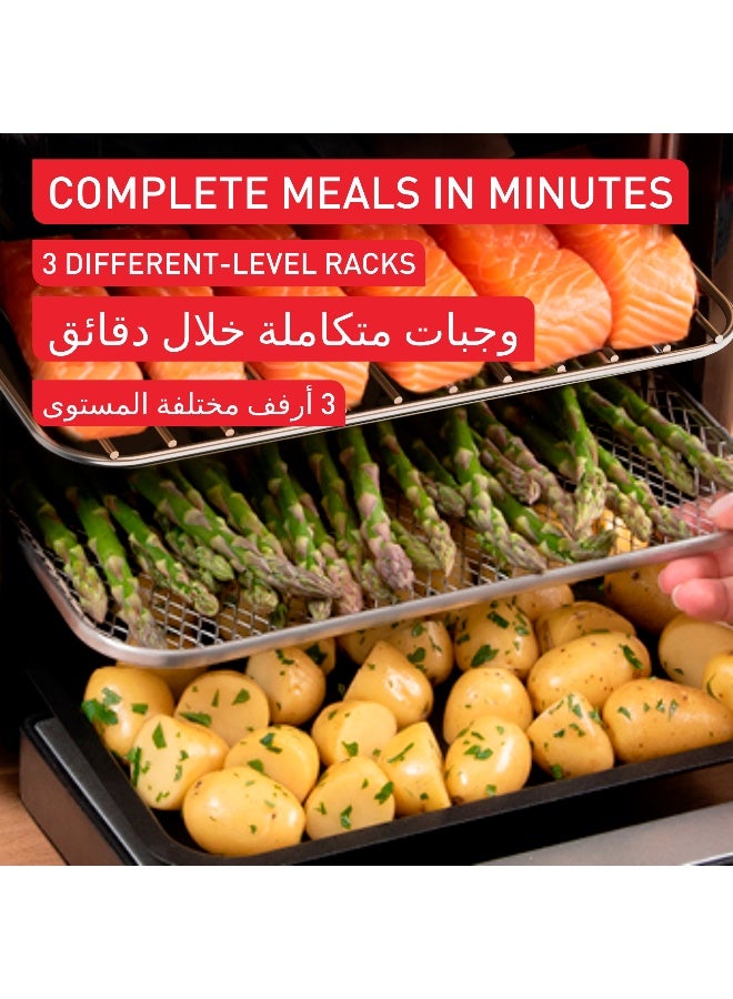 تيفال قلاية هوائية رقمية متعددة الوظائف 15 لتر بحجم عائلي ونظام تسخين مزدوج 1800 واط مع 9 برامج مسبقة الإعداد ونافذة كبيرة - Image 5