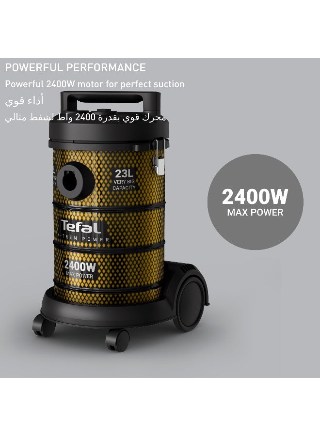Tefal X-Trem Power Vacuum Cleaner Powerful Performance Xxl 23L Dust Capacity Xxl 8M Cord 23 L 2400 W TW4035M0 gold - Image 3