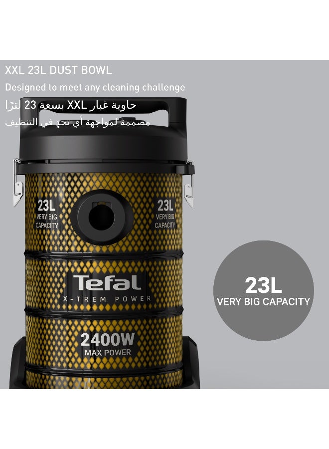 Tefal X-Trem Power Vacuum Cleaner Powerful Performance Xxl 23L Dust Capacity Xxl 8M Cord 23 L 2400 W TW4035M0 gold - Image 4