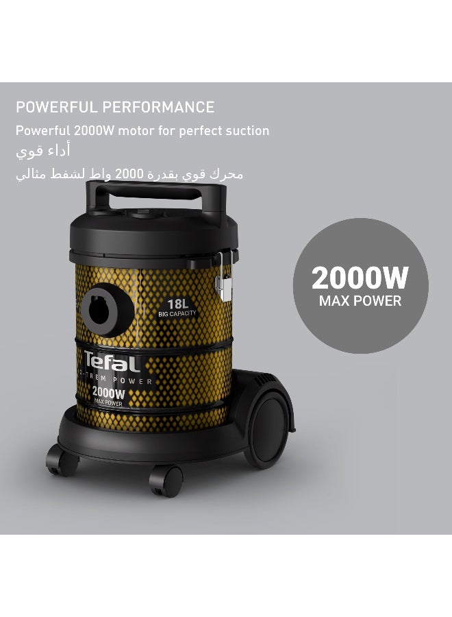تيفال مكنسة كهربائية إكس-ترم باور 2000 واط أداء قوي سعة 18 لتر كابل 8 متر - Image 3