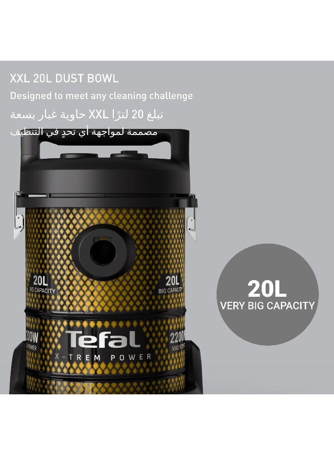 تيفال مكنسة كهربائية إكس-ترم باور أداء قوي سعة غبار إكس-إكس-إل 8 متر كابل - Image 4