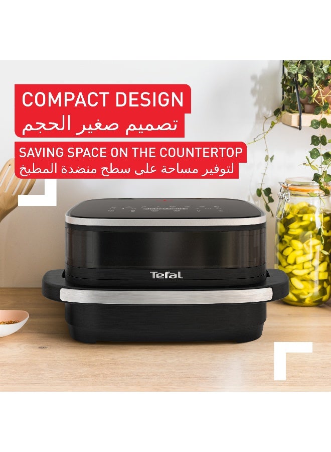 تيفال إيزى فراى إكس إل سطح كبير قلاية هوائية سلة واسعة تصل إلى 1 كجم من البطاطس المقلية تصميم مدمج تقنية إضافية للقرمشة نافذة عرض - Image 4