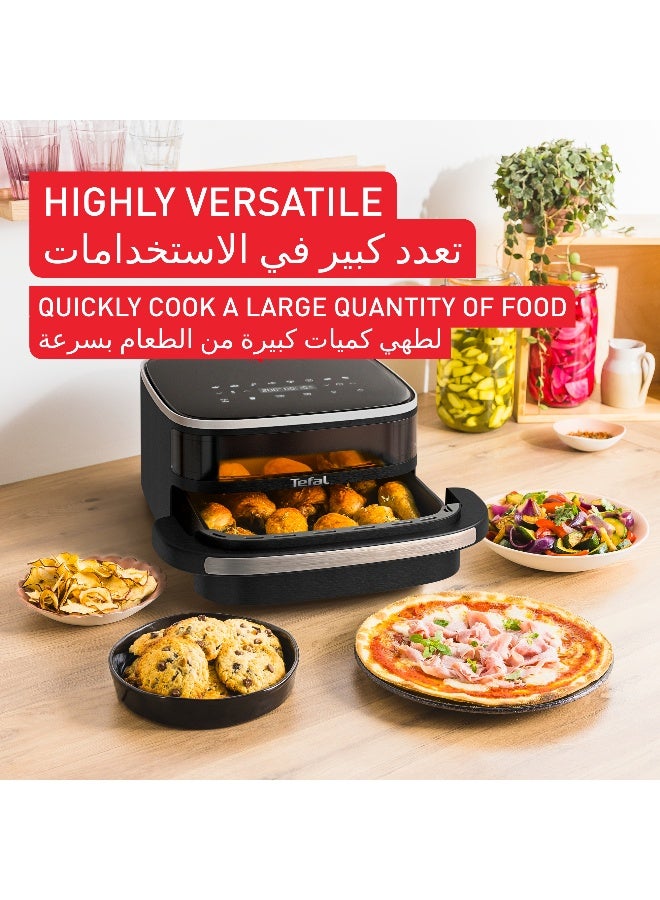 تيفال إيزى فراى إكس إل سطح كبير قلاية هوائية سلة واسعة تصل إلى 1 كجم من البطاطس المقلية تصميم مدمج تقنية إضافية للقرمشة نافذة عرض - Image 5