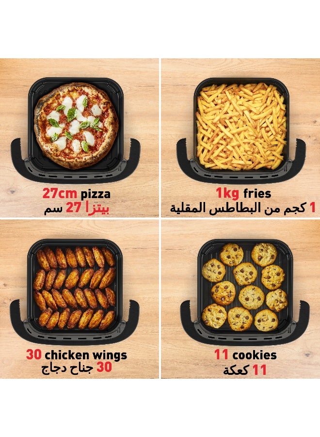 تيفال إيزى فراى إكس إل سطح كبير قلاية هوائية سلة واسعة تصل إلى 1 كجم من البطاطس المقلية تصميم مدمج تقنية إضافية للقرمشة نافذة عرض - Image 3