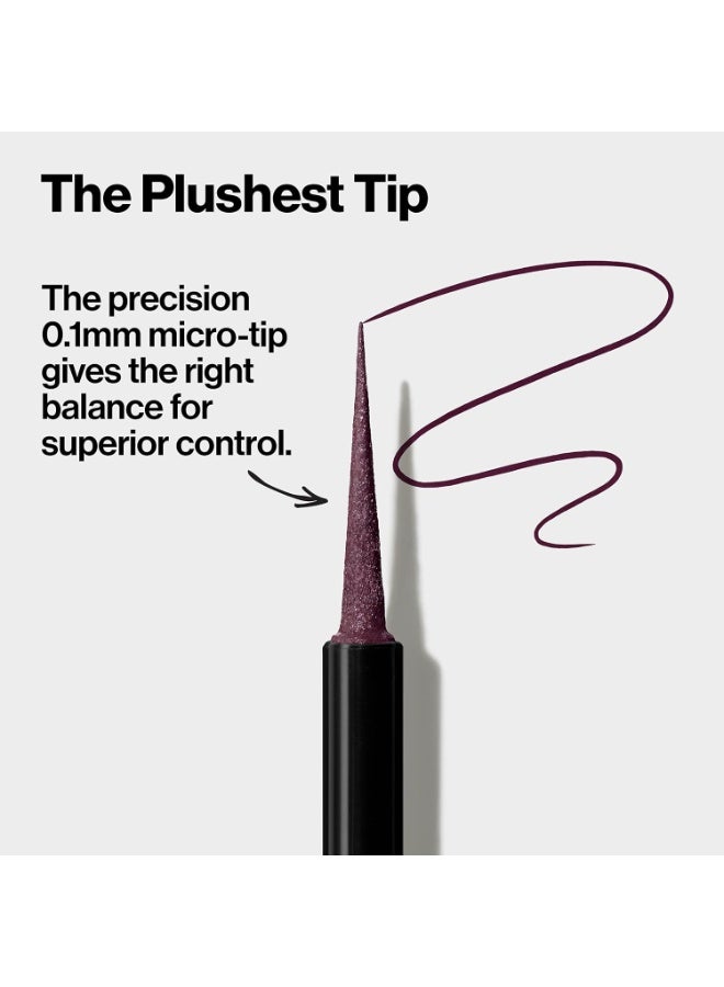 ريفلون ColorStay Micro Easy Precision Liquid Eyeliner, Waterproof, Smudgeproof, Longwearing with Felt Tip Applicator, 0.057 fl oz 303 But First, Wine - Image 5