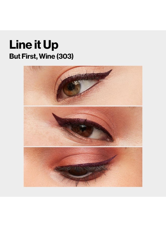 ريفلون ColorStay Micro Easy Precision Liquid Eyeliner, Waterproof, Smudgeproof, Longwearing with Felt Tip Applicator, 0.057 fl oz 303 But First, Wine - Image 3