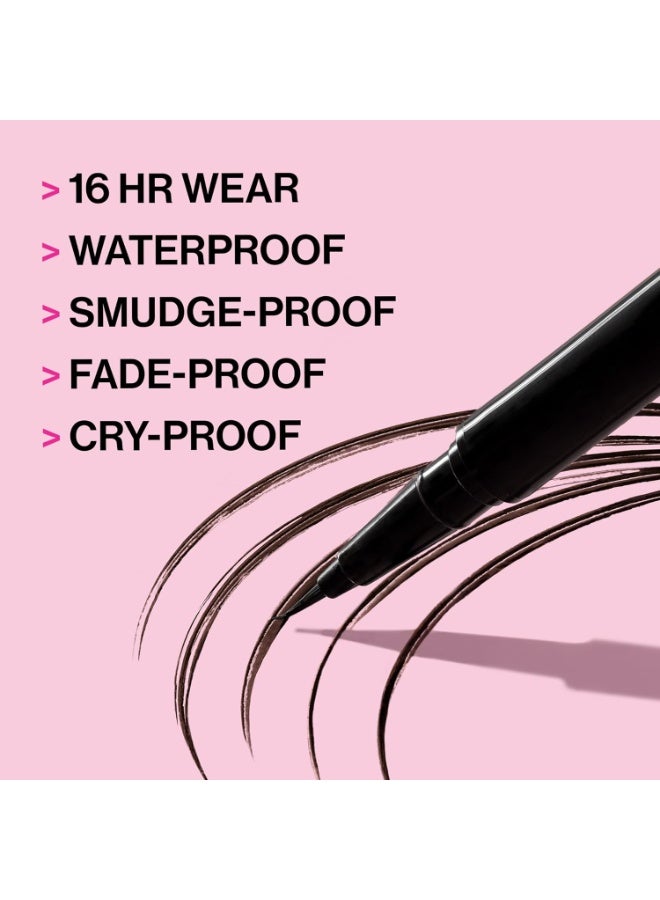 ويت اند وايلد كحل سائل مقاوم للانفصال - فرشاة فائقة الدقة، مقاوم للماء، يدوم طويلاً - خالي من القسوة ونباتي - (عبوة من 2) - Image 4