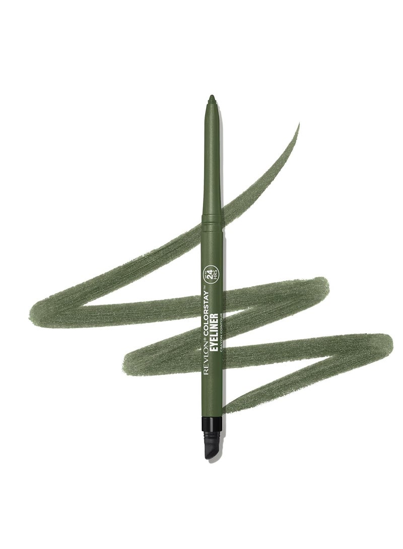 ريفلون قلم تحديد العيون المقاوم للماء ColorStay، مقاوم للتلطخ، مكياج عيون مع شاربنر مدمج، 206، 0.01 أونصة - Image 2