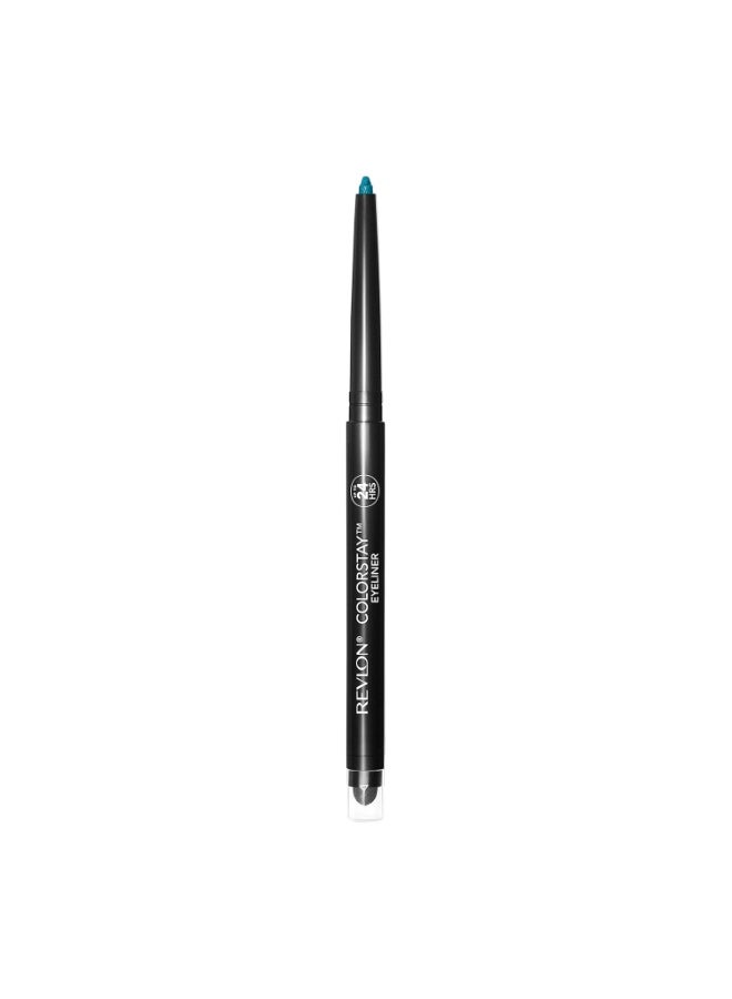 ريفلون ColorStay Pencil Eyeliner with Built-in Sharpener, Waterproof, Smudgeproof, Longwearing Eye Makeup with Ultra-Fine Tip, 0.028 oz TEAL - Image 2