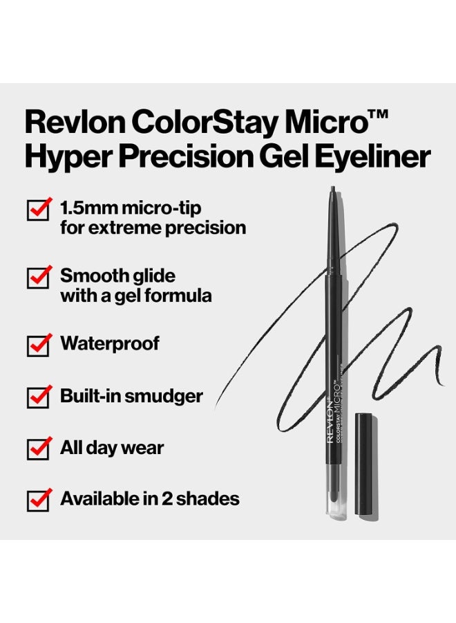 ريفلون كحل جل، مكياج عيون دقيق للغاية مع ممسحة مدمجة، مقاوم للماء، يدوم طويلاً مع طرف دقيق، 215، 0.002 أونصة - Image 2