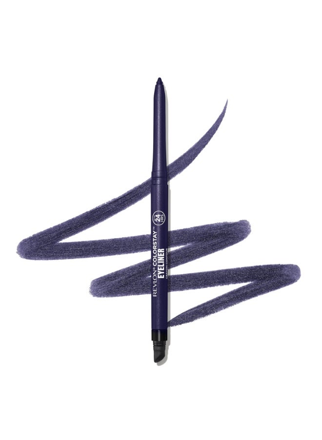 ريفلون قلم تحديد العيون المقاوم للماء من ريفلون كولور ستاي، مقاوم للتلطخ، مكياج عيون مع شاربنر مدمج، قد يختلف التغليف، 209 بنفسجي أسود، 0.01 أونصة - Image 2
