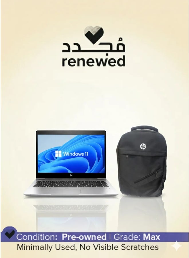 HP Renewed HP EliteBook 840 G6 | Intel Core i7-8th GEN(U) | 14" inch | RAM 8G| Hardisk 256G | With Bag English Silver - Image 1