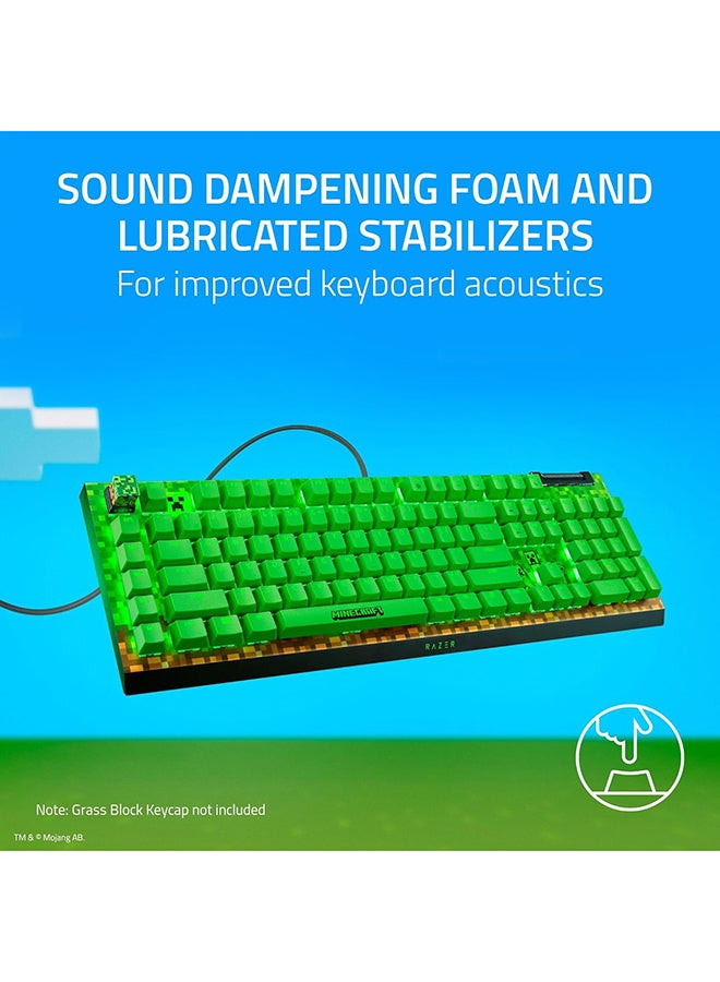 RAZER BlackWidow V4 X Mechanical Gaming Keyboard: Green Switches Tactile & Clicky - 6 Macro Keys - Chroma RGB - Doubleshot ABS Keycaps - Sound Dampening & Stabilizers - Minecraft Edition  - Image 5