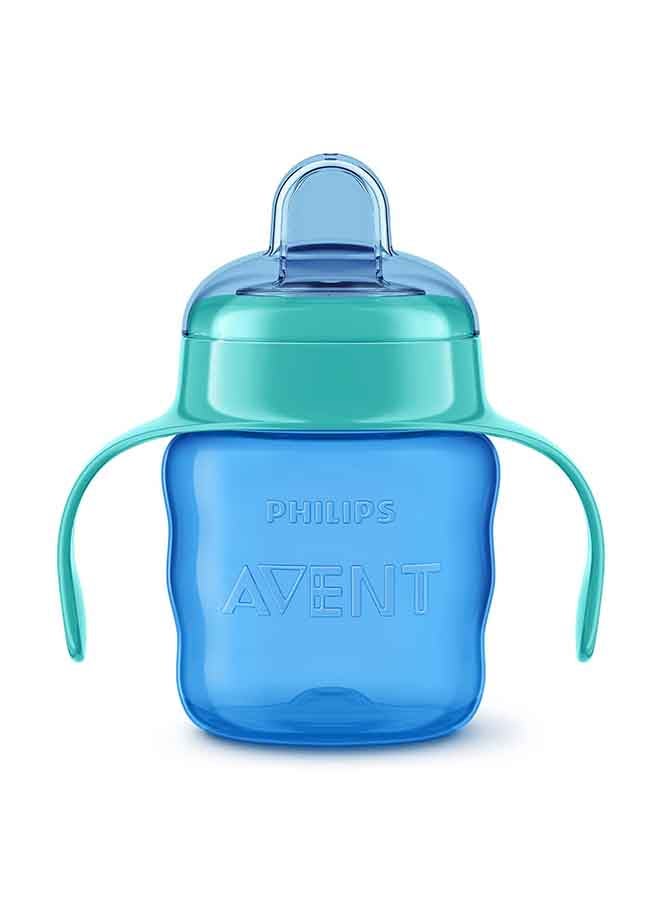 كوب سيليكون كلاسيكي بفتحة ناعمة | مع مقبض | 200 مل | أزرق/أخضر | 6 شهور وما فوق | SCF551/05 - Image 1