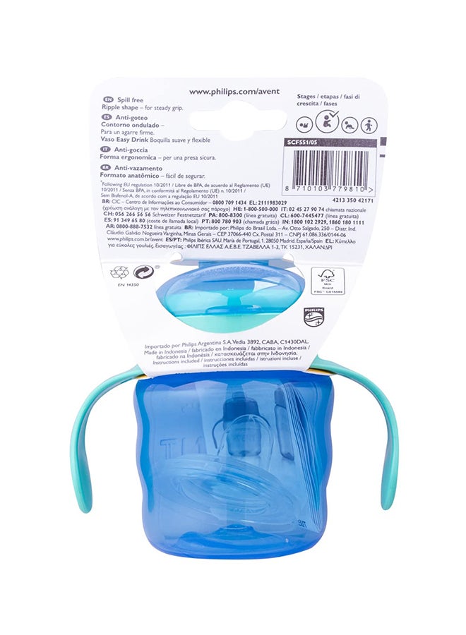 كوب سيليكون كلاسيكي بفتحة ناعمة | مع مقبض | 200 مل | أزرق/أخضر | 6 شهور وما فوق | SCF551/05 - Image 4