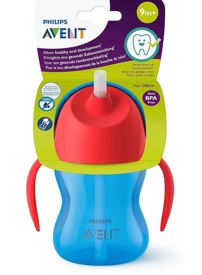 كوب مصاصة، 7 أونصات/200 مل (ألوان متنوعة، بلاستيك) 9 أشهر وما فوق - Image 1