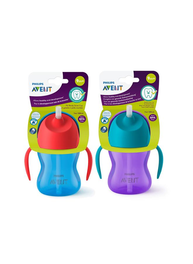 كوب مصاصة، 7 أونصات/200 مل (ألوان متنوعة، بلاستيك) 9 أشهر وما فوق - Image 2