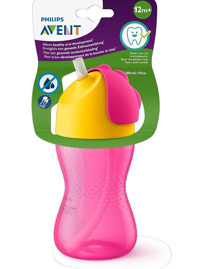 Philips Avent Straw Cup, 10oz/300ml (Assorted Colour, Plastic) 12M+ - Image 1