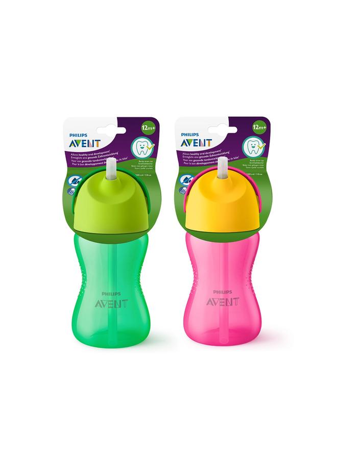 Philips Avent Straw Cup, 10oz/300ml (Assorted Colour, Plastic) 12M+ - Image 2