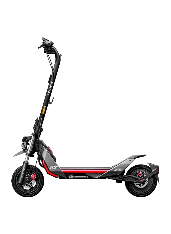 ناين بوت سكوتر كهربائي ZT3 Pro، سرعة 25 كم/س، مدى 70 كم، محرك 1600 واط، إطارات بدون أنابيب 11" للطرق الوعرة، نظام تعليق، شاشة TFT ذكية، خاصية العثور على أبل، فرامل مزدوجة – أسود - Image 1