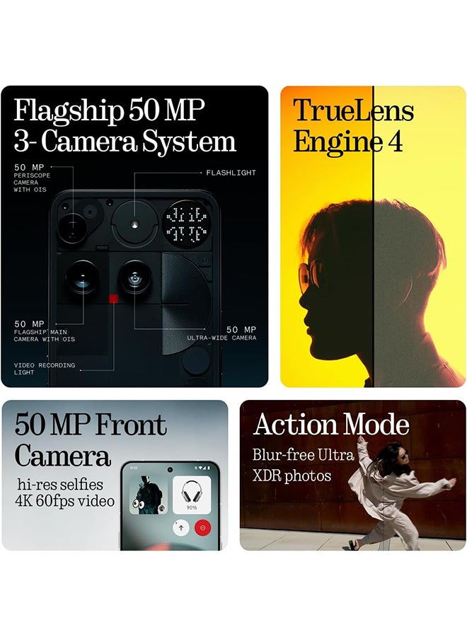 نوثينج هاتف 3 ثنائي الشريحة 5G أسود 16 جيجابايت رام 512 جيجابايت مع هدايا مجانية - نسخة الشرق الأوسط - Image 5