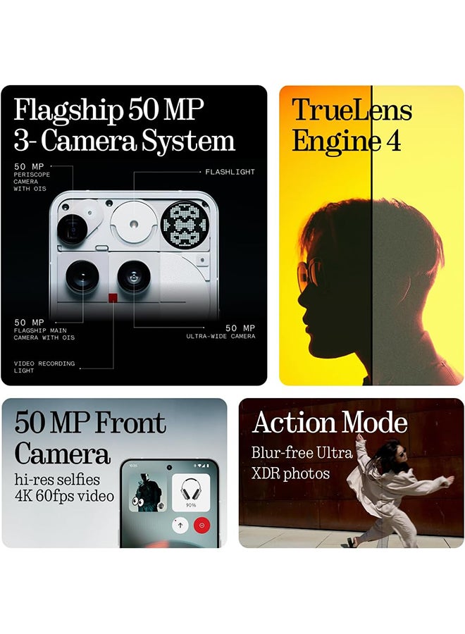 نوثينج هاتف 3 ثنائي الشريحة 5G أبيض 16 جيجابايت رام 512 جيجابايت مع هدايا مجانية - نسخة الشرق الأوسط - Image 5