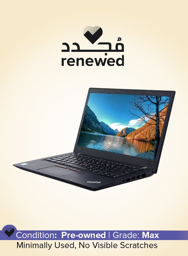 Lenovo Renewed - Thinkpad T470 Laptop With 14-Inch HD Display, Intel Core i7-7600U Processor/7th Gen/Dual Core/8GB RAM/256GB SSD/‎Intel HD 620 Graphics/Windows 10 Pro English black  - Image 1