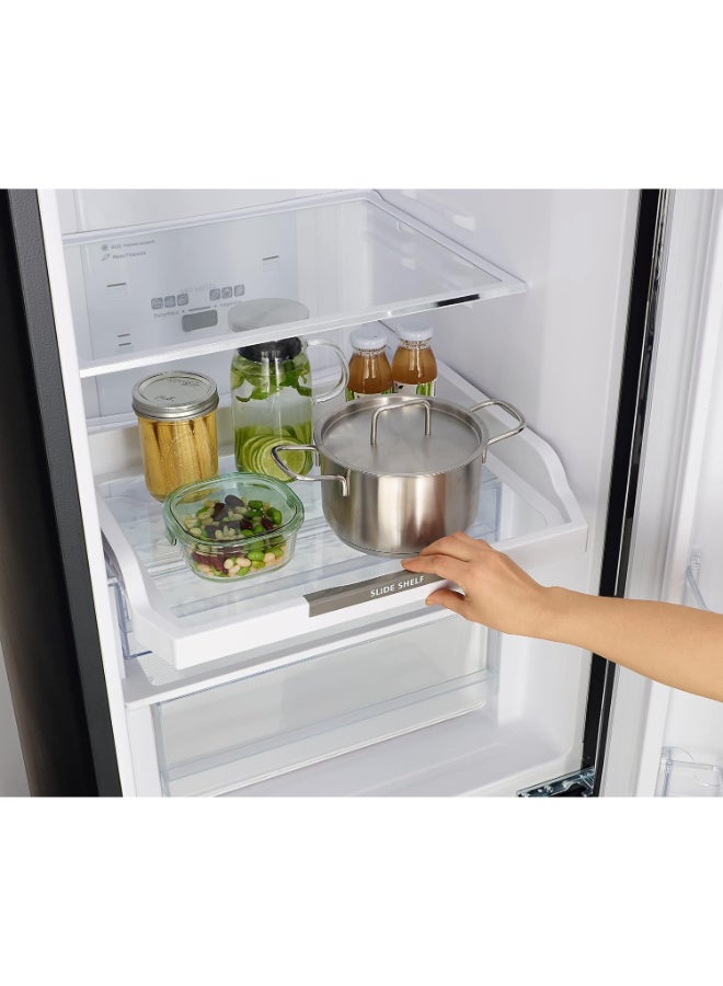 هيتاشي 410L Gross, Net 330L, Bottom Mount Double Door Refrigerator, 10 Year Warranty on Inverter Compressor, 2 Doors Fridge, Dual Fan Cooling, Hybrid Freezing, Large Shelf 363 kW RBG410PUK6X4GBK Balck - Image 5