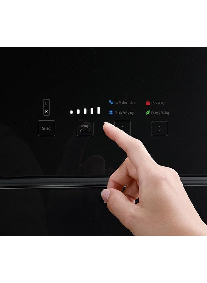 هيتاشي ثلاجة بريموم 4 أبواب سعة 760 لتر (إجمالي) و540 لتر (صافي) بجانب بعضها، ضمان 10 سنوات على ضاغط العاكس، ثلاجة بدون صقيع، تبريد بمروحتين، صينية ثلج قابلة للتحريك. - Image 5