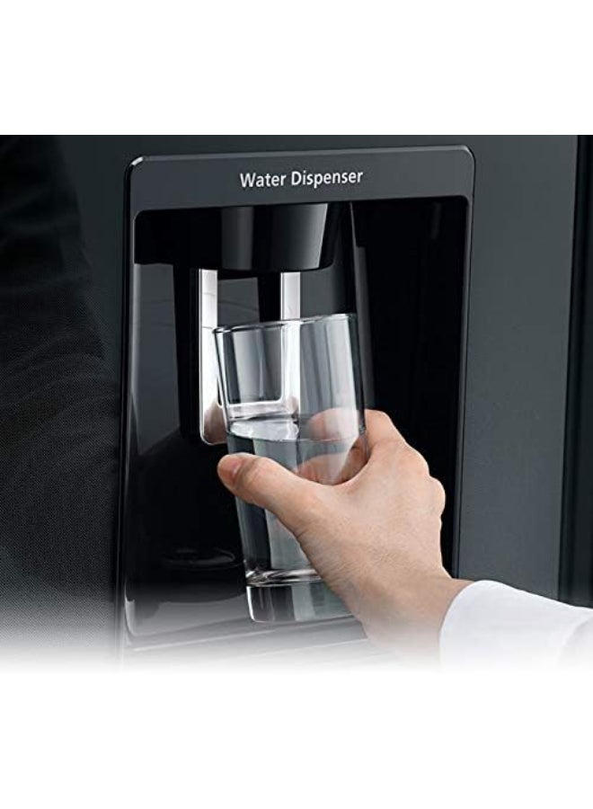 هيتاشي ثلاجة بريموم 4 أبواب سعة 760 لتر (إجمالي) و540 لتر (صافي) بجانب بعضها، ضمان 10 سنوات على ضاغط العاكس، ثلاجة بدون صقيع، تبريد بمروحتين، صينية ثلج قابلة للتحريك. - Image 4