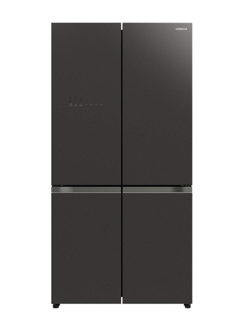 HITACHI 720L Gross, Net 514L, Side by Side 4 Door Refrigerator, 10 Year Warranty on Inverter Compressor, French Door Fridge, Dual Fan Cooling, Automatic Ice Maker RWB720VUK04GMG Glass Mauve Grey - Image 1