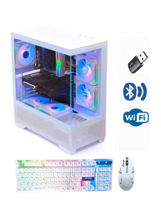 Setup Master Gaming PC with Intel Core i5-14400F Processor/16GB RAM DDR4/1TB SSD/NVIDIA GeForce RTX 5060 Graphics Card/Windows 11 Pro+ Mouse and Keyboard and Wireless Card White - Image 1