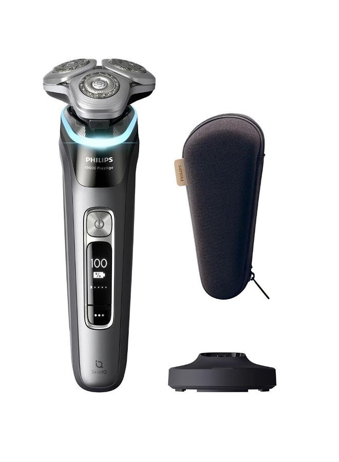 Philips Wet And Dry Electric Shaver with SkinIQ,360° Precision Flexing Head,Pressure Guard Sensor,5 Years Warranty,Integrated pop-up trimmers, Travel case included-XP9202/10 - Image 1