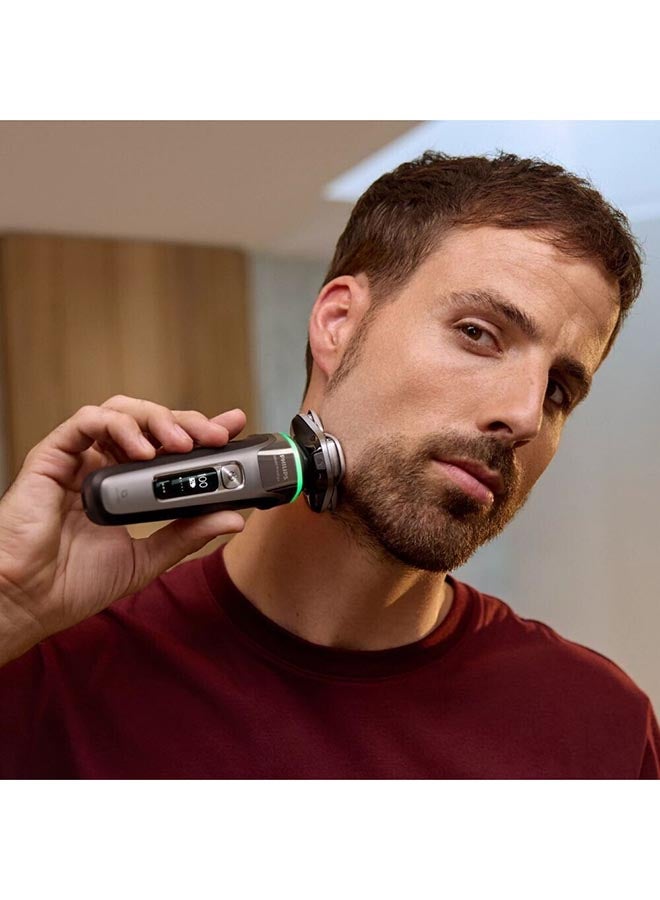 Philips Wet And Dry Electric Shaver with SkinIQ,360° Precision Flexing Head,Pressure Guard Sensor,5 Years Warranty,Integrated pop-up trimmers, Travel case included-XP9202/10 - Image 3