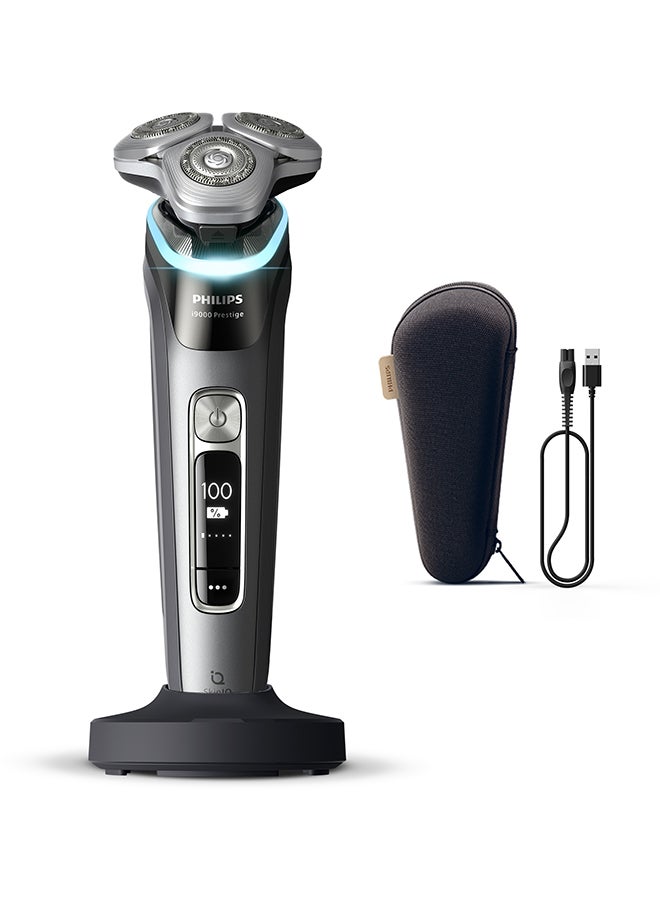 Philips i9000 Prestige Wet & Dry Shaver XP9202/10 | Ultra-close, gentle shave | Flexible heads adapt to contours | Comfort for sensitive skin | Charging stand | 60 min cordless | Travel case - Image 2