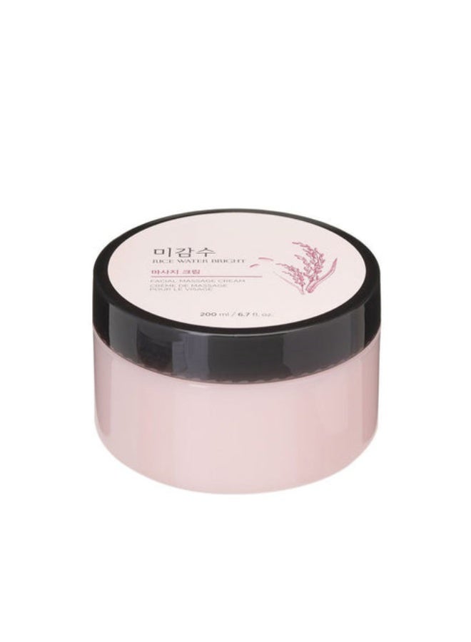 THE FACE SHOP Rice Water Facial Massage Cream For Glowing Skin Pink 200ml