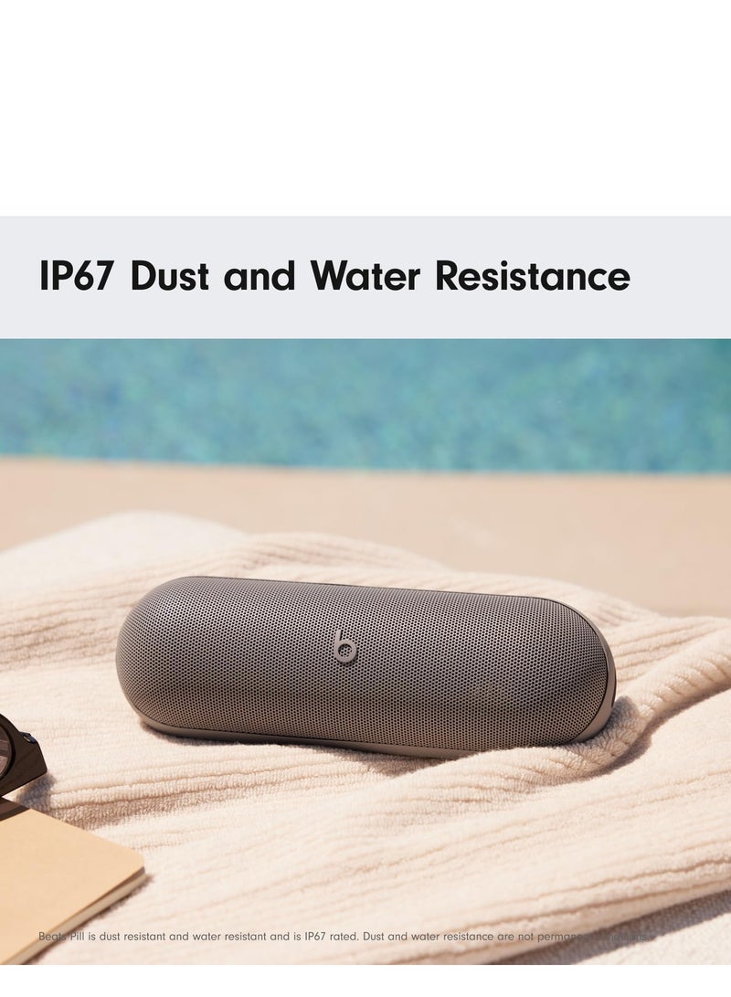 Pill Gen3 Kim Kardashian - Wireless Bluetooth Speaker and Portable Charger via USB-C - Up to 24 Hours Battery Life, IP67 Water Resistant, Apple & Android Compatible, Built-in Mic – Dark Grey