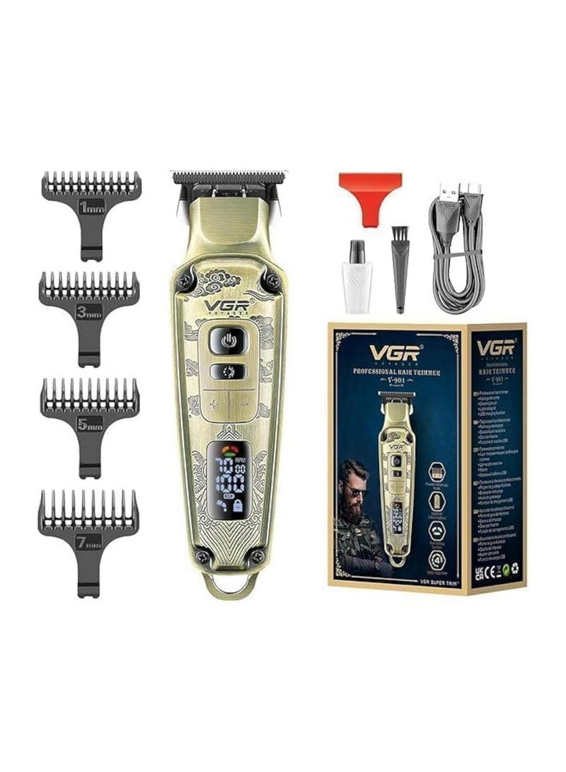 VGR Hair Clipper with LED Display, Adjustable Tapered Arm, 4 Guide Combs, 240 Minutes Run Time, V-901 - Image 1