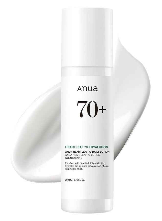 Anua Heartleaf Daily Lotion, Face Moisturizer with Hyaluronic Acid for Sensitive Skin, Lightweight, Korean Skin Care 200mlml - Image 1