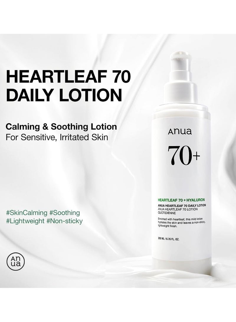 Anua Heartleaf Daily Lotion, Face Moisturizer with Hyaluronic Acid for Sensitive Skin, Lightweight, Korean Skin Care 200mlml - Image 4