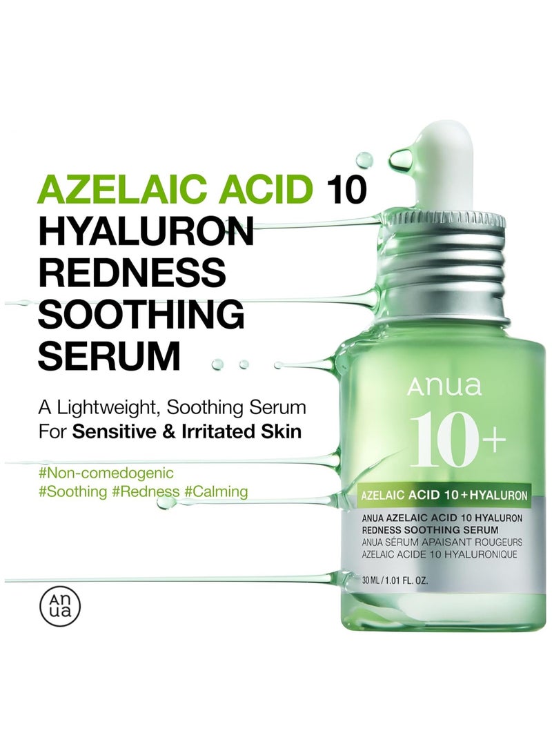 Anua Azelaic Acid 10 Hyaluronic Redness Soothing Serum, Facial Serum for Sensitive Skin, Hyaluronic Acid, Niacinamide, Spot Care, Natural Colour, Vegan, Korean Skincare 30ml  - Image 4