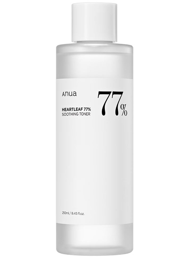 Anua Heartleaf 77 Soothing Toner, Moisturizing & Calming Facial Toner for Glass Skin, Panthenol, Hyaluronic Acid, Hydration for Sensitive Skin, Vegan, Korean Skin Care, Daily Toner 250mlml - Image 1