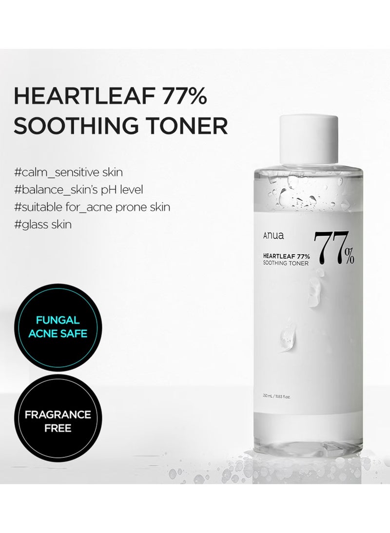 Anua Heartleaf 77 Soothing Toner, Moisturizing & Calming Facial Toner for Glass Skin, Panthenol, Hyaluronic Acid, Hydration for Sensitive Skin, Vegan, Korean Skin Care, Daily Toner 250mlml - Image 2